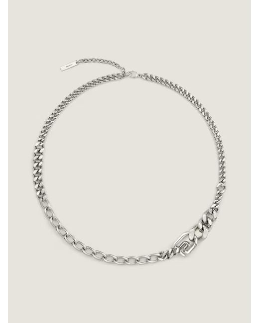 Givenchy Metallic Logo Plaque Chained Necklace for men