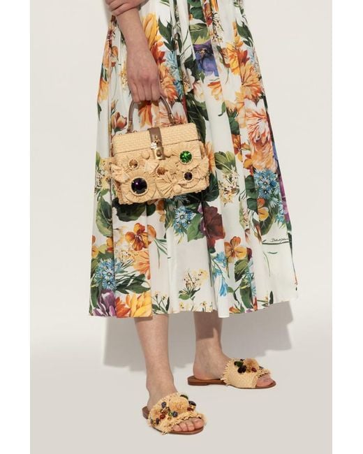 Dolce & Gabbana Metallic Crystal-Embellished Tote Bag