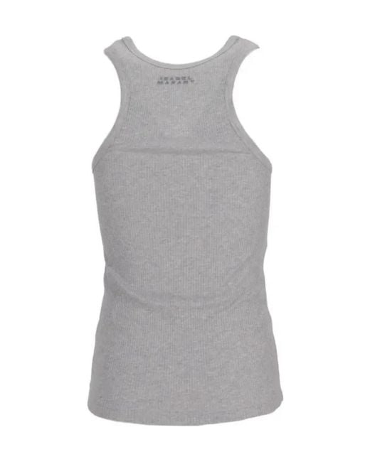 Isabel Marant Gray Thea Ribbed Tank Top