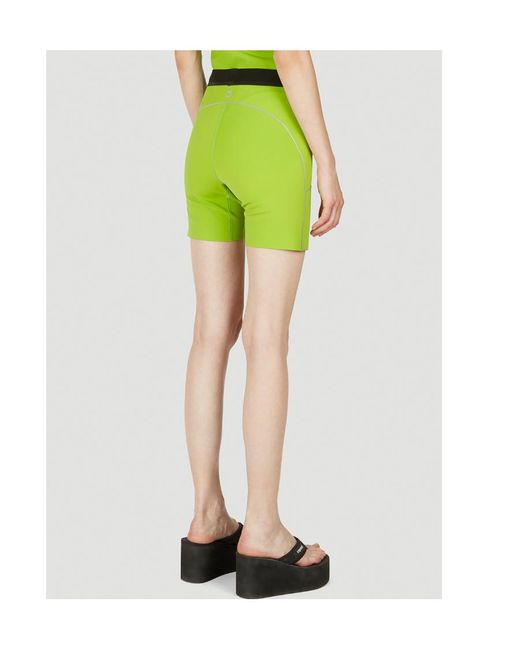 Coperni Green Elastic Waist Shorts