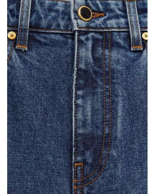 Khaite Blue Vivian Cropped Jeans