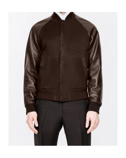 Tom Ford Brown Long-Sleeve Leather Jacket for men