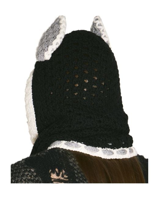 Marni Black Donkey Puppet Hood Balaclava for men