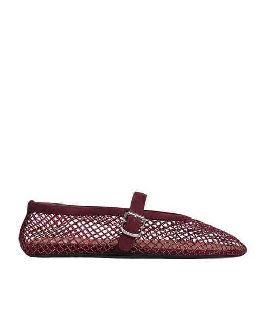 Alaïa Purple Mesh Ballet Flats