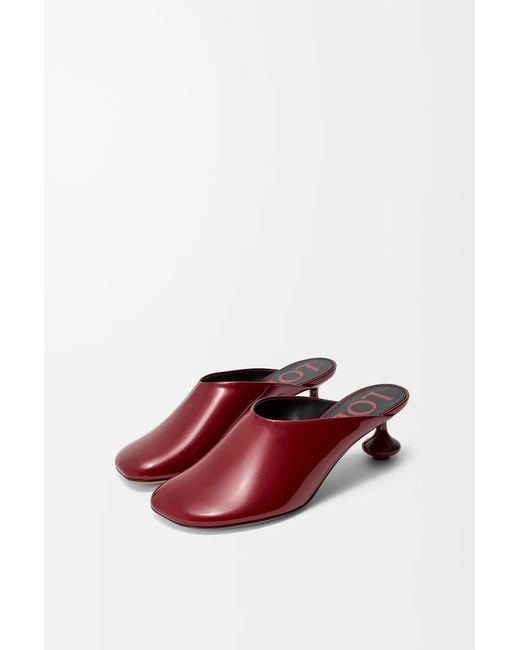 Loewe Red Toy Leather Mules