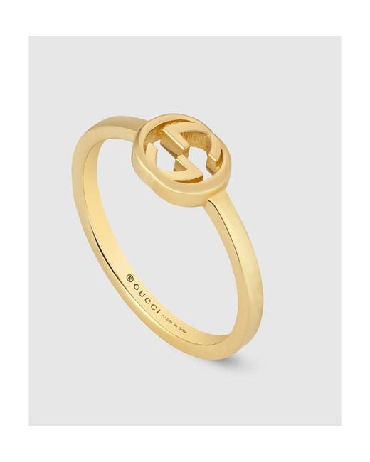 Gucci Metallic Interlocking 18K Ring