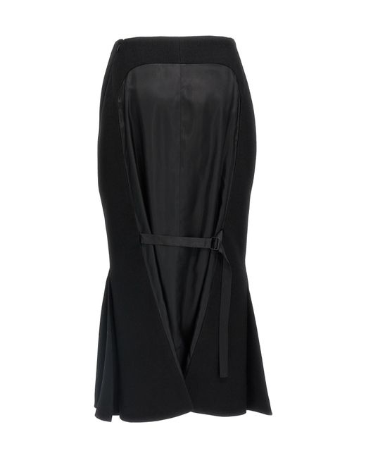 Prada Black High-Waisted Belted Skirt
