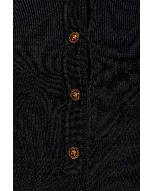 Versace Blue Long Sleeve Tops