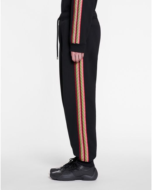 Lanvin Blue Side Curb Drawstring Track Pants for men