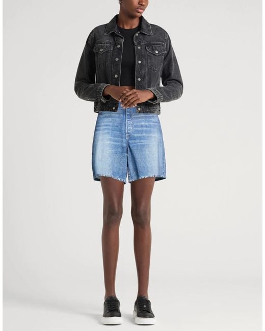 Rag & Bone Blue Mid-Rise Denim Shorts