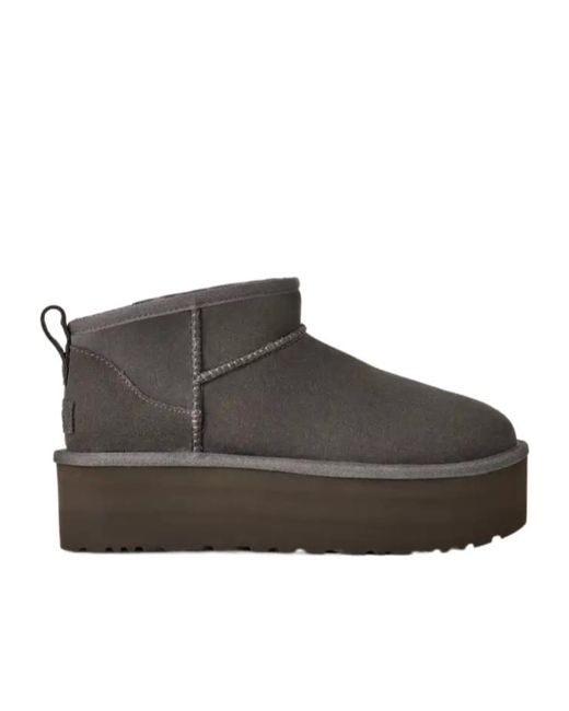Ugg Brown 51Mm Platform Suede Boots
