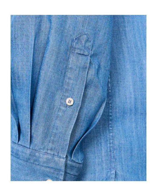 Officine Generale Blue Officine Générale Chest-Pocket Button-Up Shirt for men