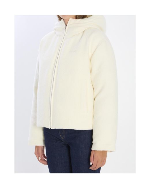 Gucci White Logo Lettering Bouclé Jacket