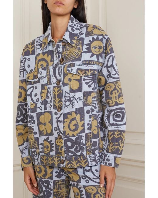 McQ Alexander McQueen Gray Colorful Denim Jacket