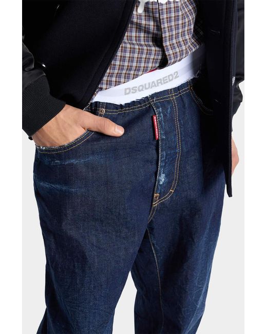 DSquared² Blue Dark Relax Pants for men