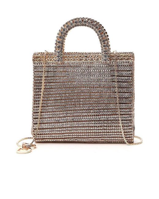 Rosantica Brown Teodora Crystal Handbag