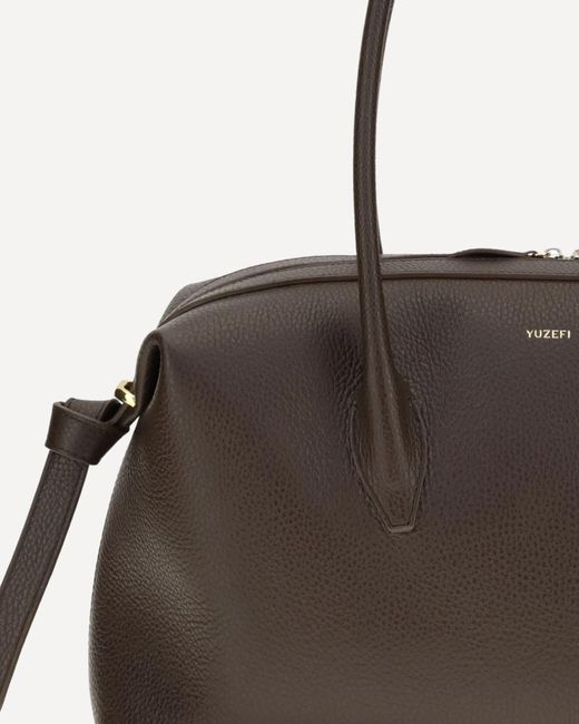 Yuzefi Brown Brioche Shoulder Bag