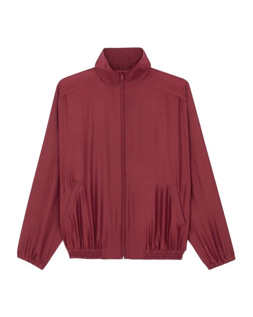 Saint Laurent Red Zip-Up Long-Sleeved Jacket for men
