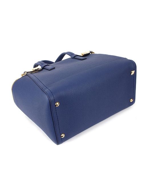 Ferragamo Blue Logo Detail Handbag