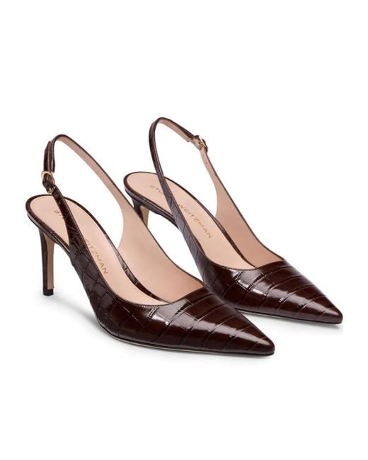 Stuart Weitzman Brown Stuart Power Slingback 75