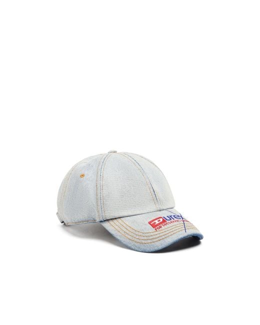 DIESEL White Xdurex Series Baseball Caps for men