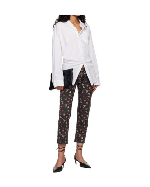 R13 Black Straight Leg Jeans