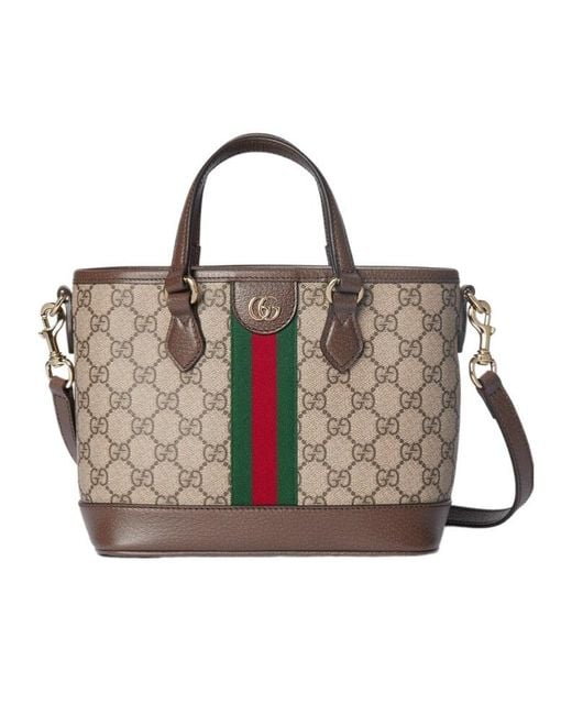 Gucci Brown Ophidia Small Tote Bag