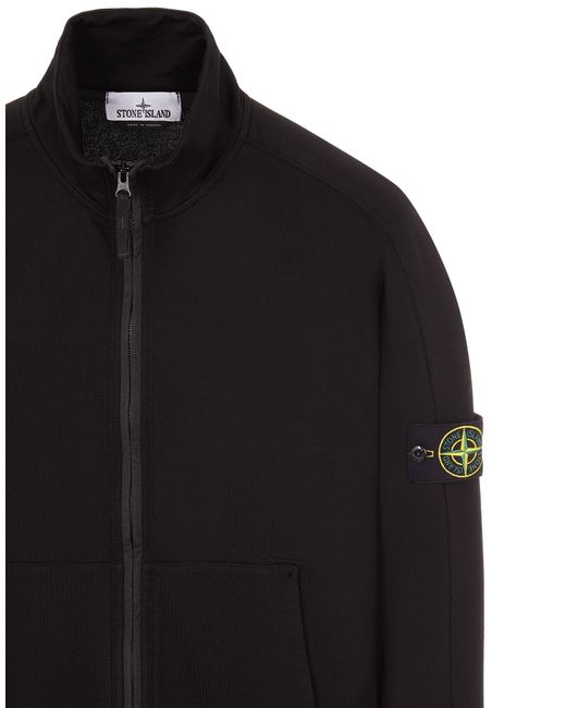 Stone Island Black High-Neck Zip-Up Jacket for men