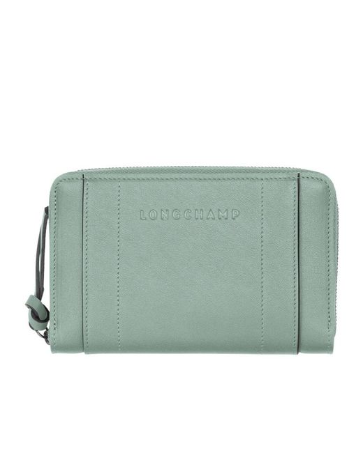 Longchamp Green Zipper Wallet