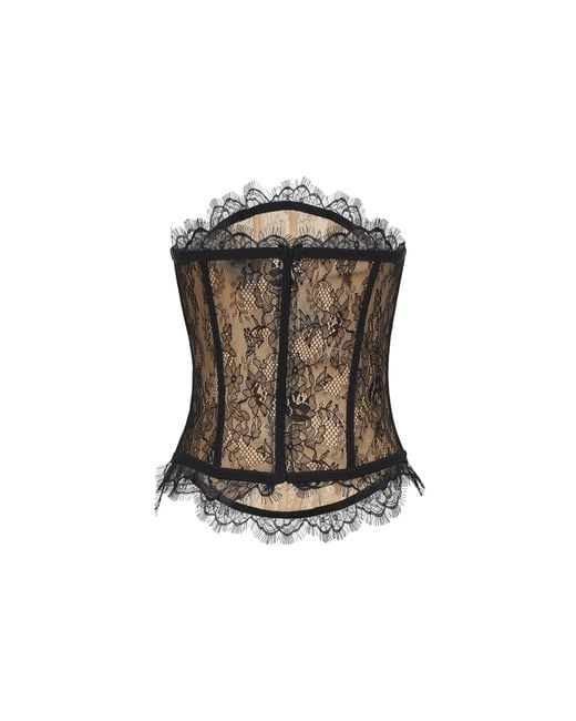 GIUSEPPE DI MORABITO Multicolor Lace Bustier Top