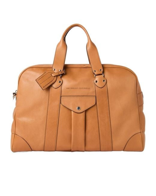 Brunello Cucinelli Brown Vachetta Bag for men