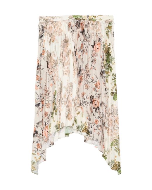Acne Natural Pleated Midi Skirt