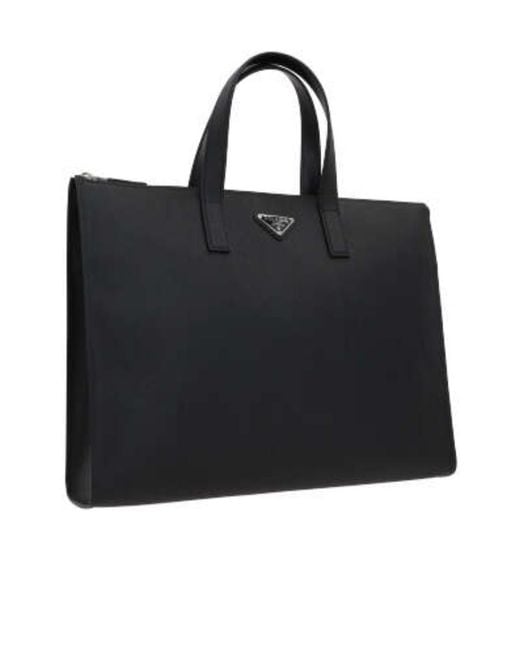Prada Black Saffiano Leather Tote for men