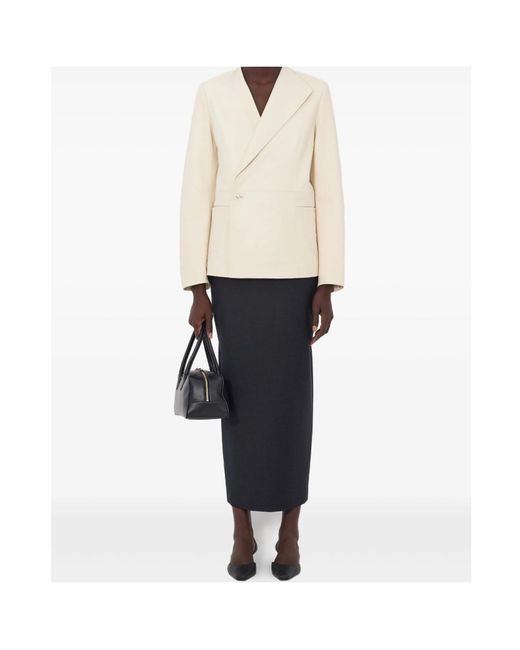 Loulou de Saison Natural Long-Sleeved Leather Jacket