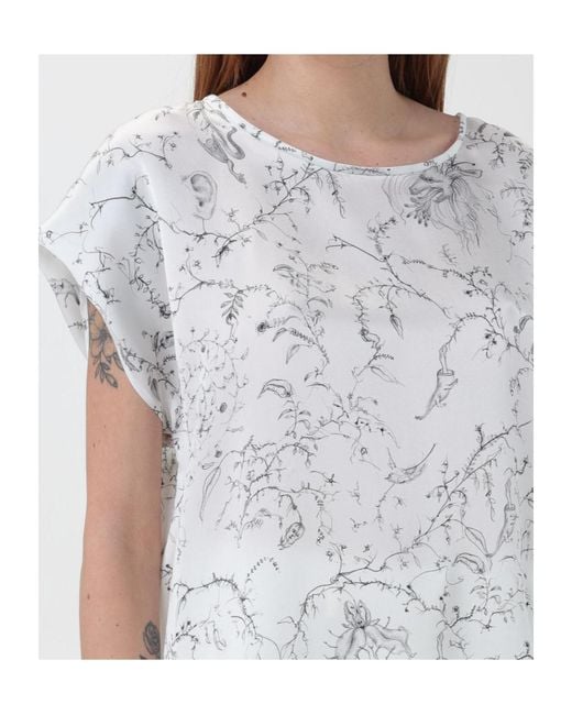 Fabiana Filippi Gray Printed Top