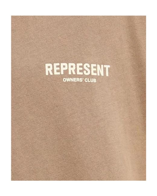 Represent Natural Logo Crew Neck T-Shirt for men