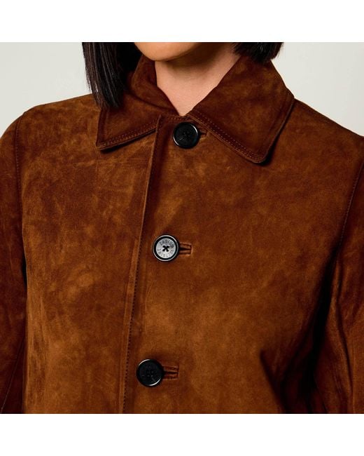 Zadig & Voltaire Brown Lessa Suede Leather Jacket