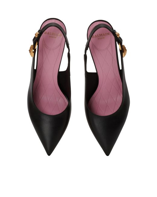 Balmain Black Eva Slingbacks