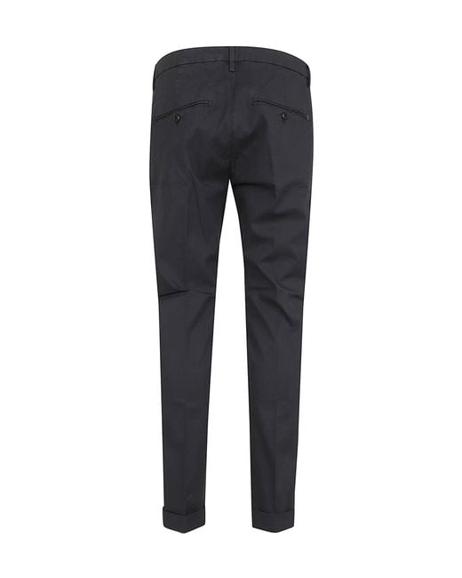 Dondup Blue Gaubert Cuffed-Hem Chinos for men