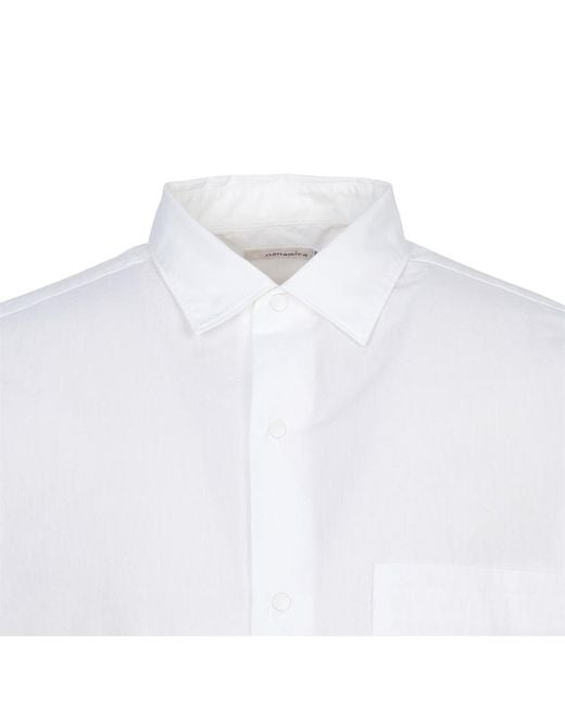 Nanamica White Regular Collar Oversized Shirt for men