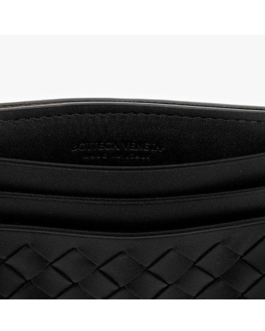 Bottega Veneta Black Rectangular Card Holder for men