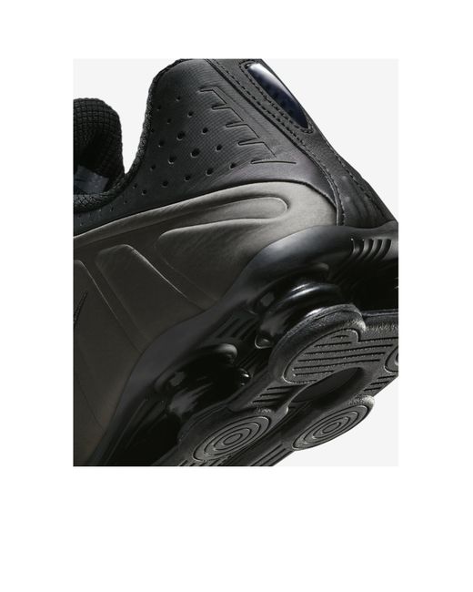 Nike Black Shox R4 Lace-Up Sneakers for men
