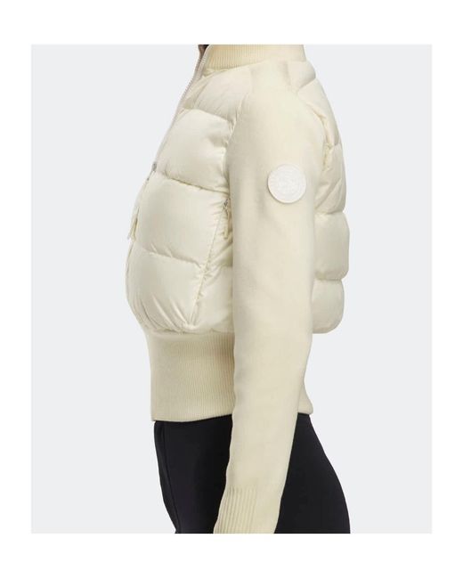Canada Goose White Quilted Puffer Jacket