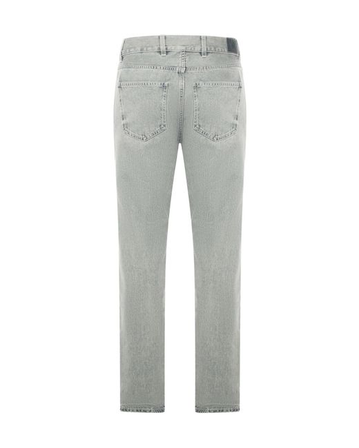 Eleventy Gray Straight-Leg Jeans for men