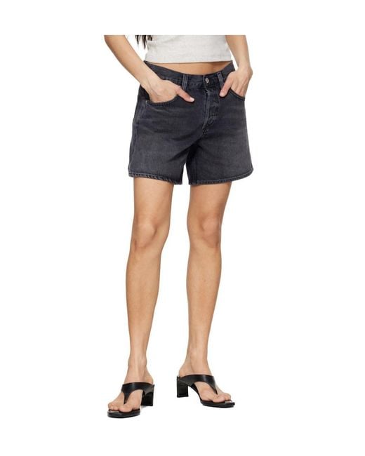 Citizens of Humanity Blue Denim Shorts With Belt Loops