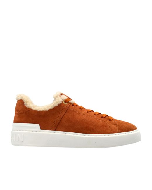 Balmain Brown B Court Sports Shoes