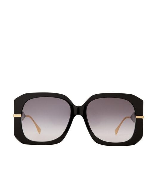 Fendi Multicolor Graphy Oversized Square-Frame Sunglasses