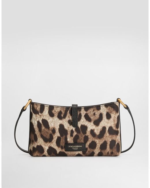 Dolce & Gabbana Multicolor Leopard-Printed Lock Shoulder Bag