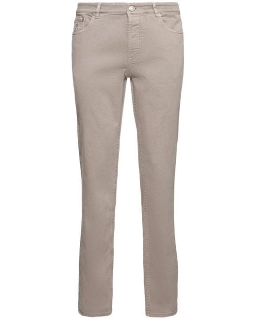 Brunello Cucinelli Gray Belt-Loop Jeans for men
