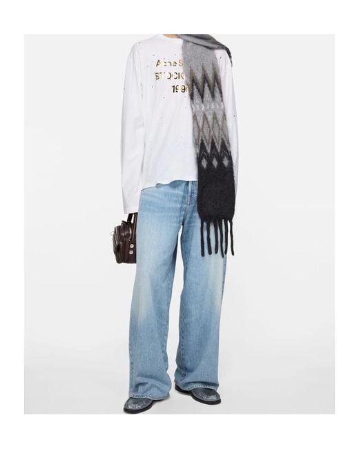 Acne Blue Belt Loop Jeans for men